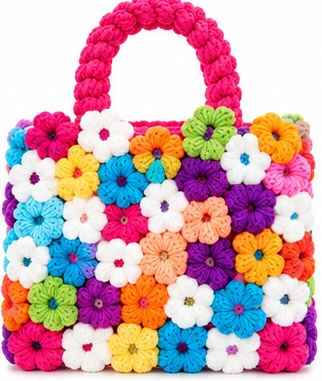 Thumbnail: Puff Flower Purse Tote