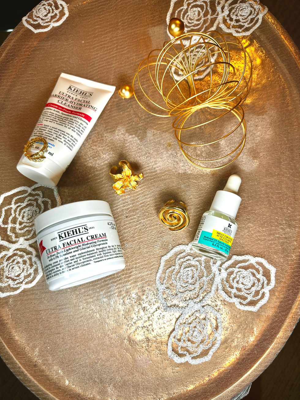 Kiehl’s Products with Jewelry