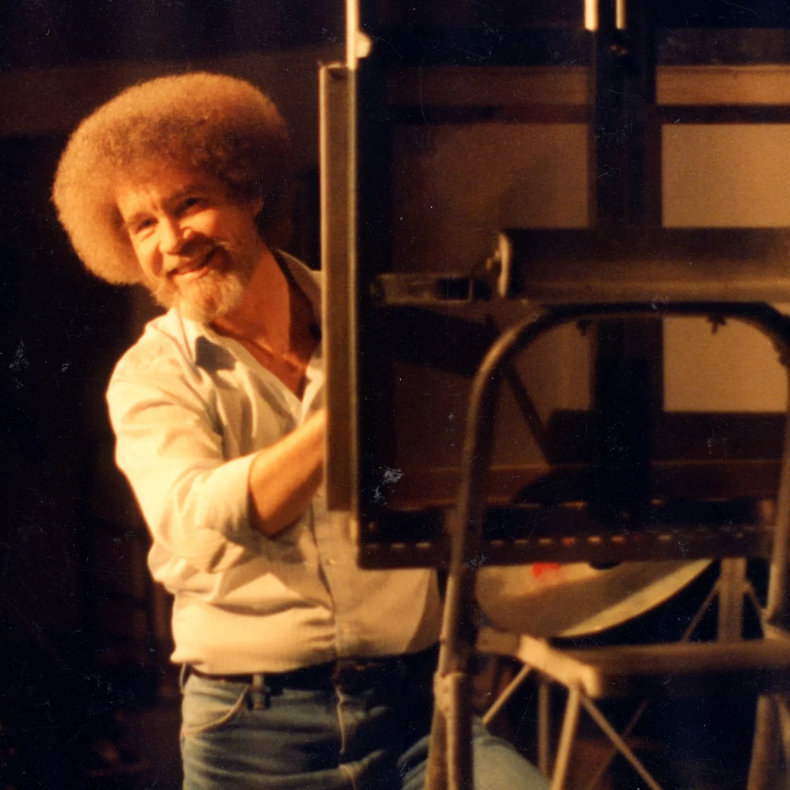 Bob Ross in the WIPB Studio. Learn to paint like Bob Ross in Las Vegas