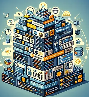 DALL·E 2024-02-14 15.53.07 - An abstract representation of full stack software development