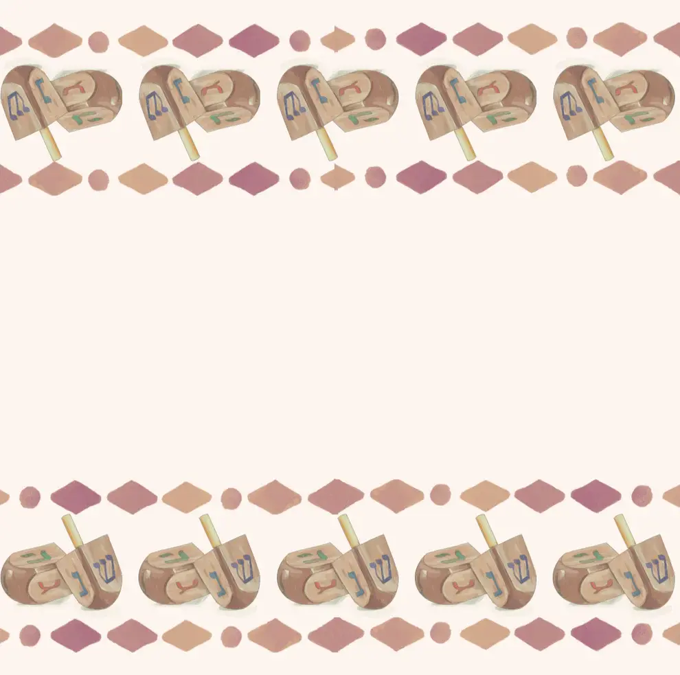 Watercolor Dreidels Paper Place Mat (24 Count)