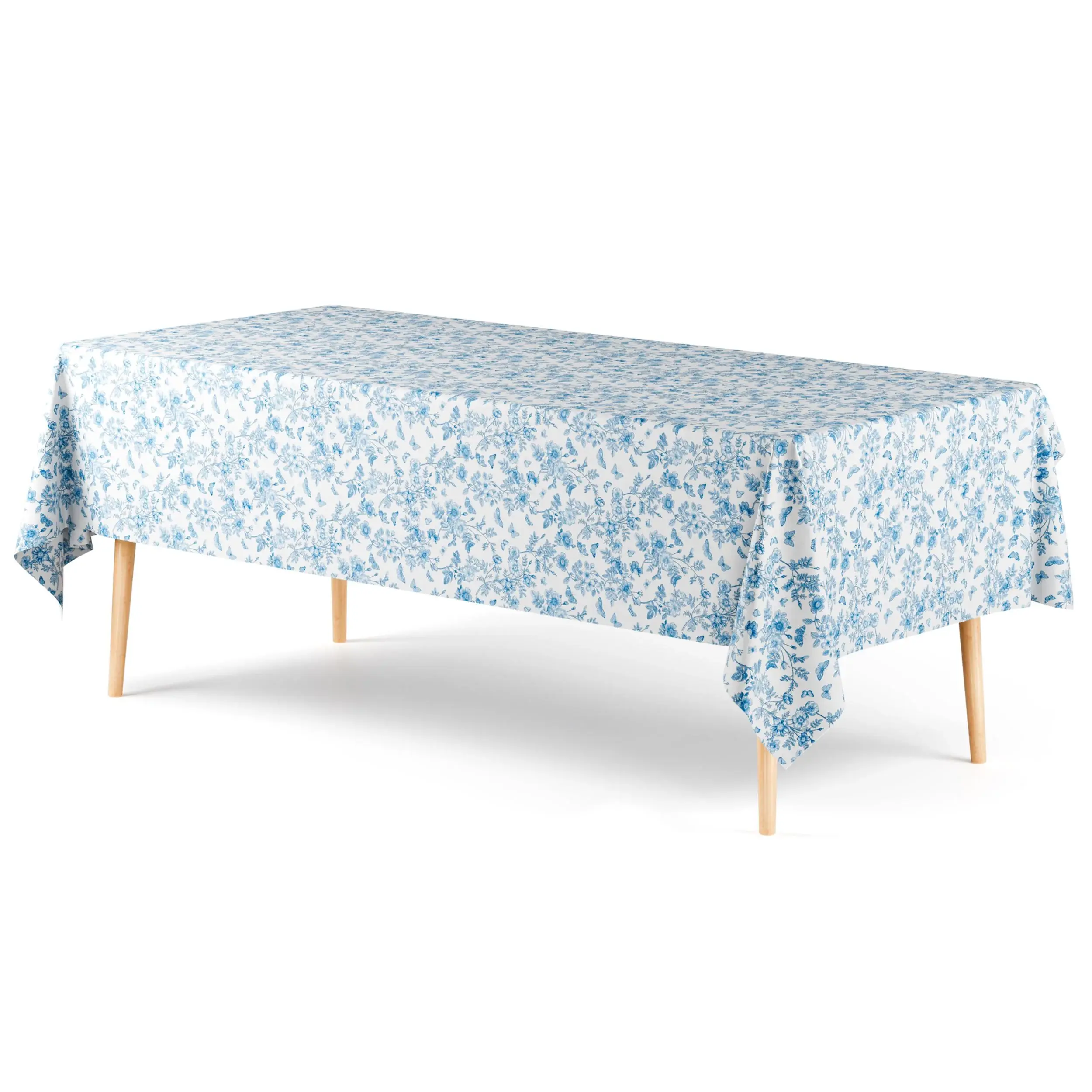 Premium Botanical Plastic Table Cover 54 In. x 108 In. (2 Count)