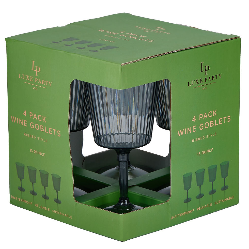 13 oz Smoke Ribbed Wine Glasses (4 Count)