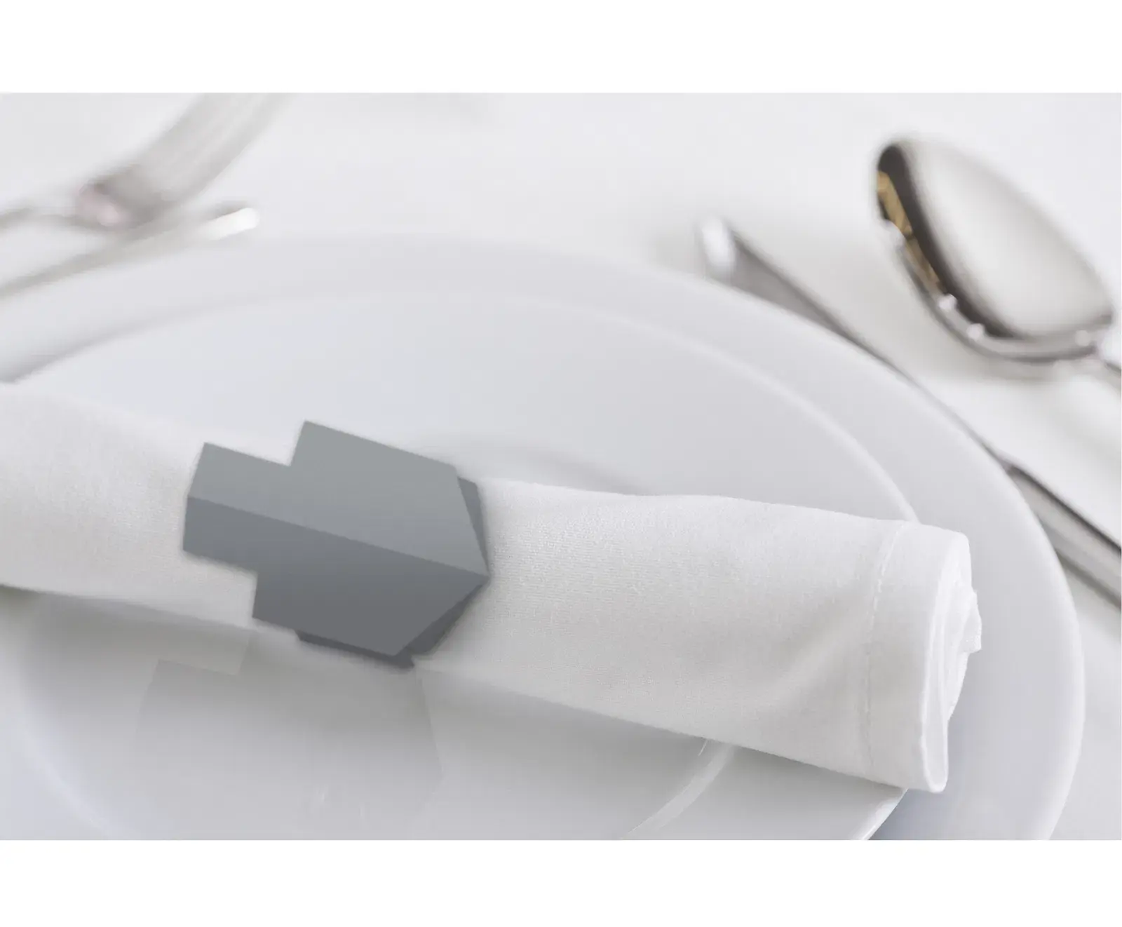 Silver Paper Dreidel Napkin Ring (10 Count)