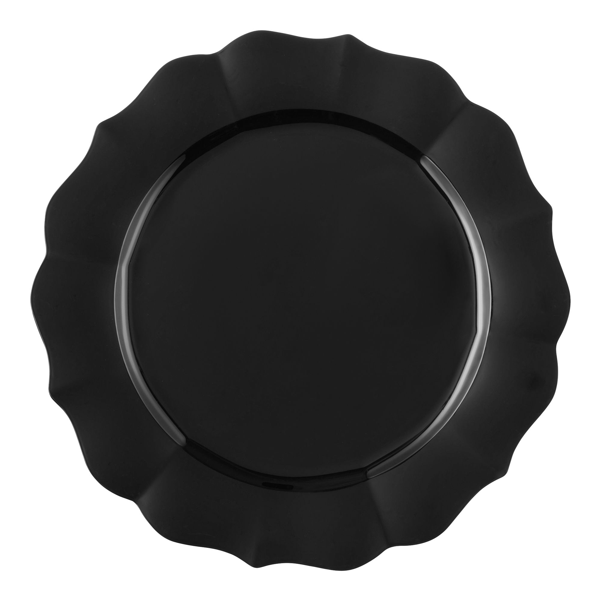 Black Lotus Plastic Dinner Plates (10 Count)
