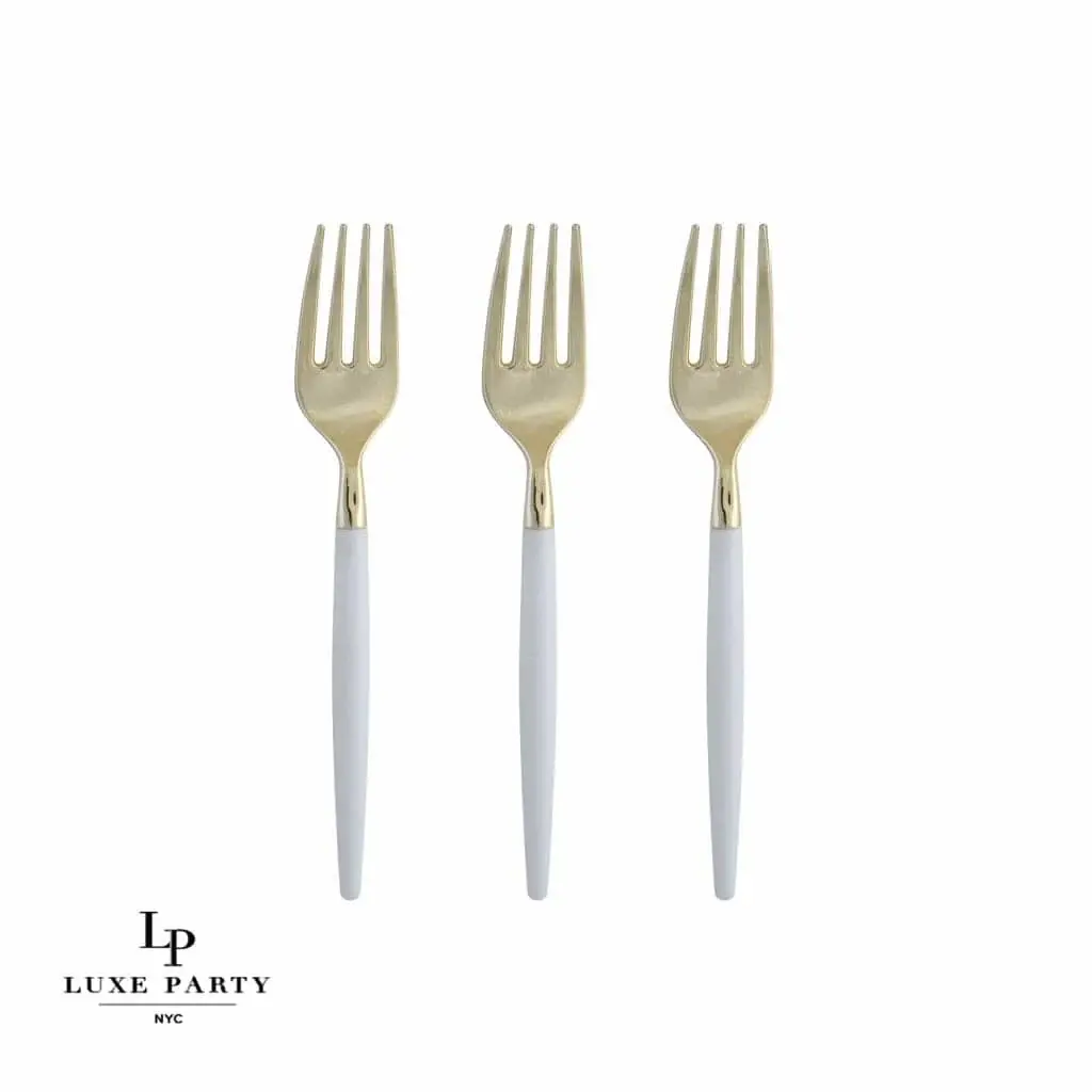 Clear  Gold Mini Forks (20 Count)