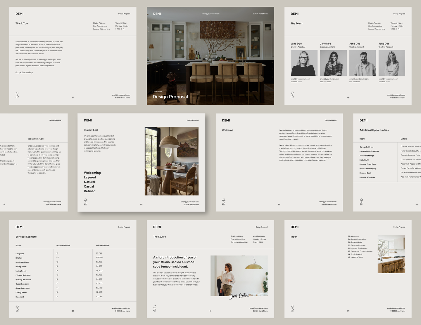 The Demi Design Proposal for Interior Designers