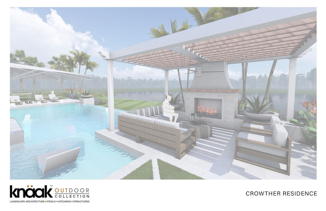 Detailed pool and spa construction plan from Knaak Design Group