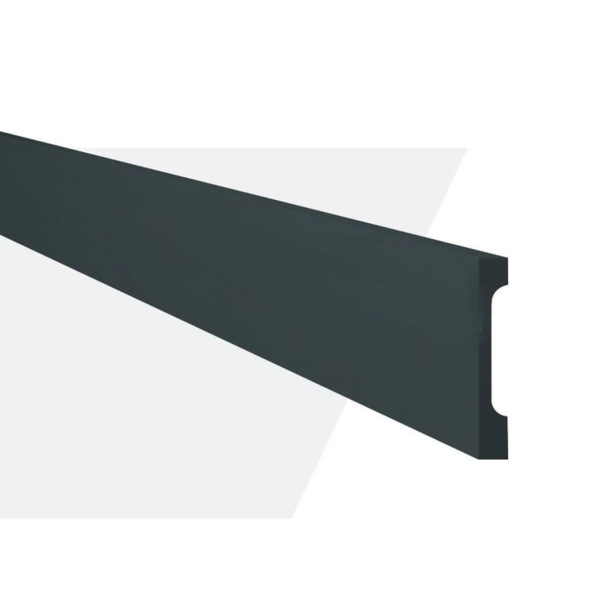 Rodapé Poliestireno FN7 Liso Preto 7cm