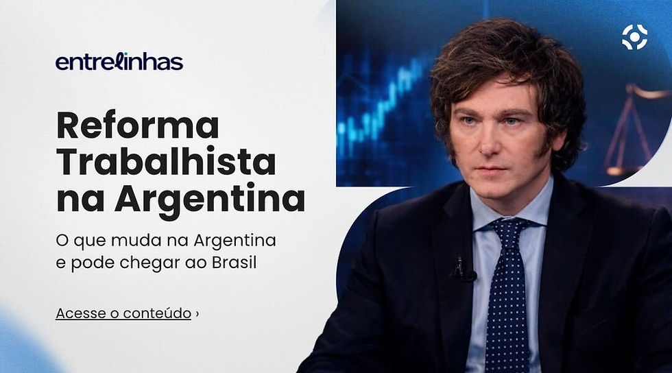 Edifício corporativo iluminado à noite com ícones de triângulos de alerta em vermelho neon flutuando, simbolizando riscos políticos, regulatórios e corporativos que empresas precisam gerenciar
