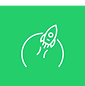 Icon of a rocket blasting off