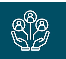 Icon of hands holding multiple people