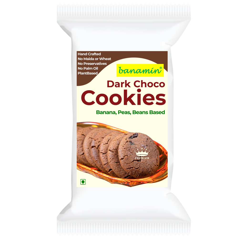 Banamin Protein Fiber Rich dark Choco Cookies | Low GI, Gluten Free | No Palm Oil, No Maida, No Preservatives