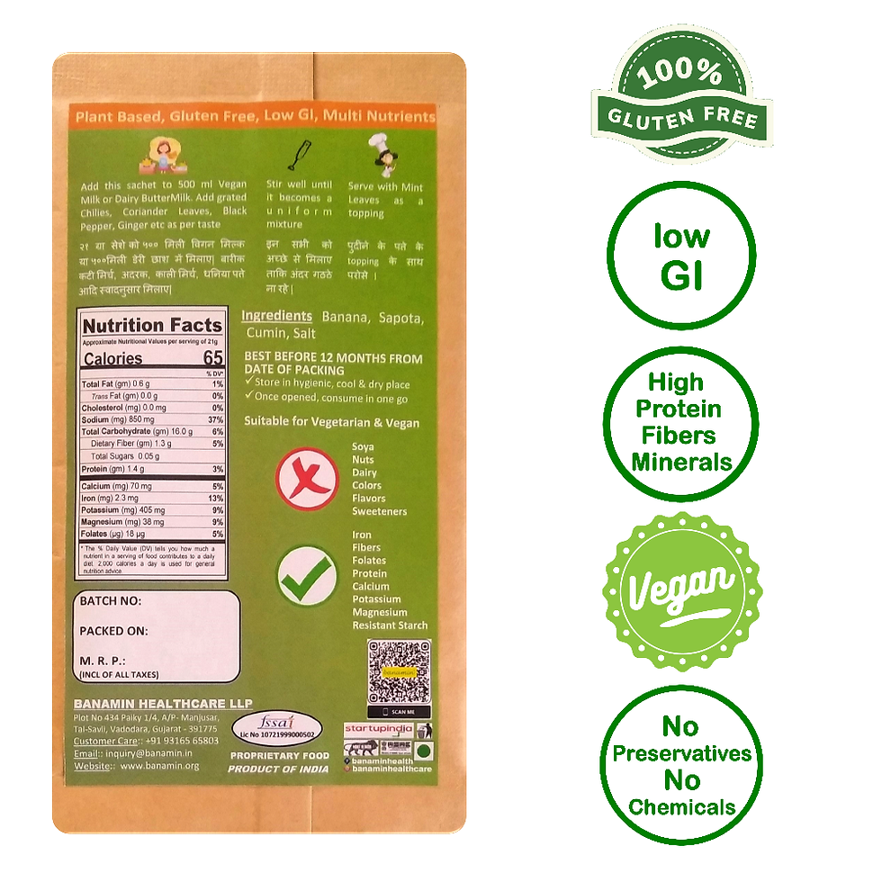 Thumbnail: Banamin ButterMilk Mix | 3:00 PM Snack | Low GI, Gluten Free, Healthy | PlantBased | Banamin Healthcare