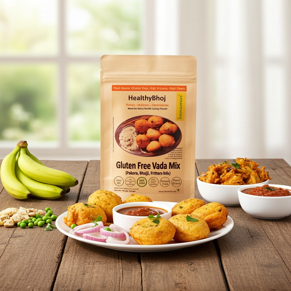 Thumbnail: Banamin Protein Rich Vada Mix | Besan Alternative | High Fibers | Low GI, Gluten Free | PlantBased | Banamin Healthcare