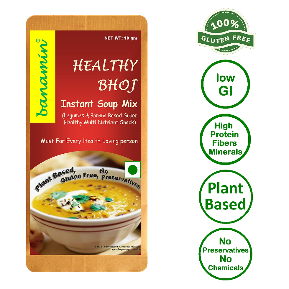 Thumbnail: Banamin Healthy Soup Mix | Protein Fiber Rich | Low GI, Gluten Free | PlantBased | Banamin Healthcare