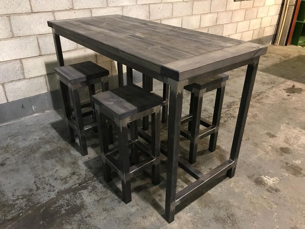 Handmade Table with four Chairs