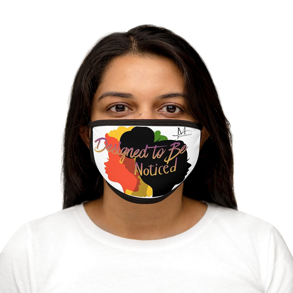 Thumbnail: Designed to Be Noticed Face Mask Colorful Silhouette Statement Mask