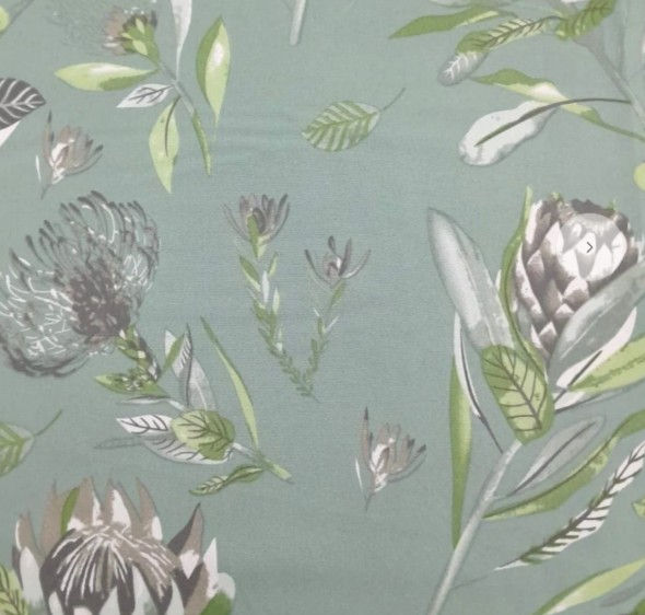 Protea Duck Egg Colour Print - Large (1.8m x 75cm)