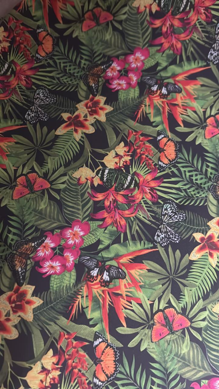 Butterflies on Black Print - Small (1.2m x 65cm)