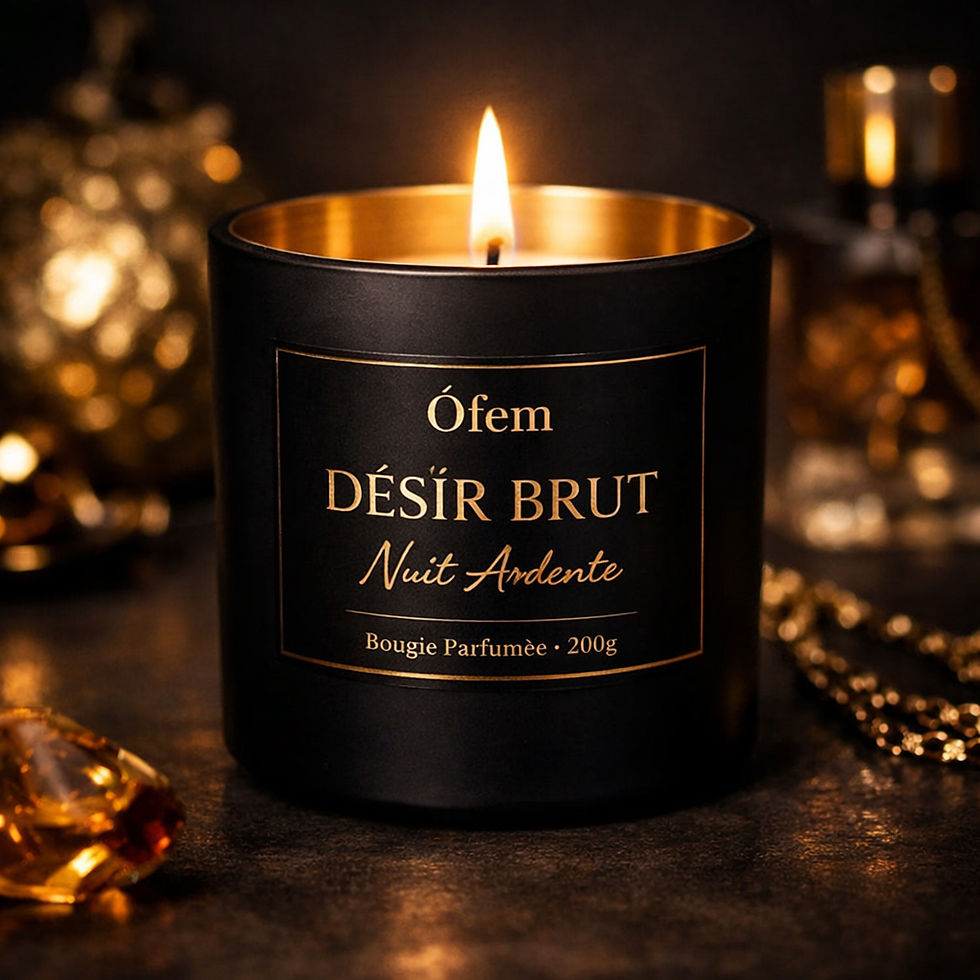 Miniatura: Bougie de massage sensuelle parfumée Désir Brut – Nuit Ardente corps e