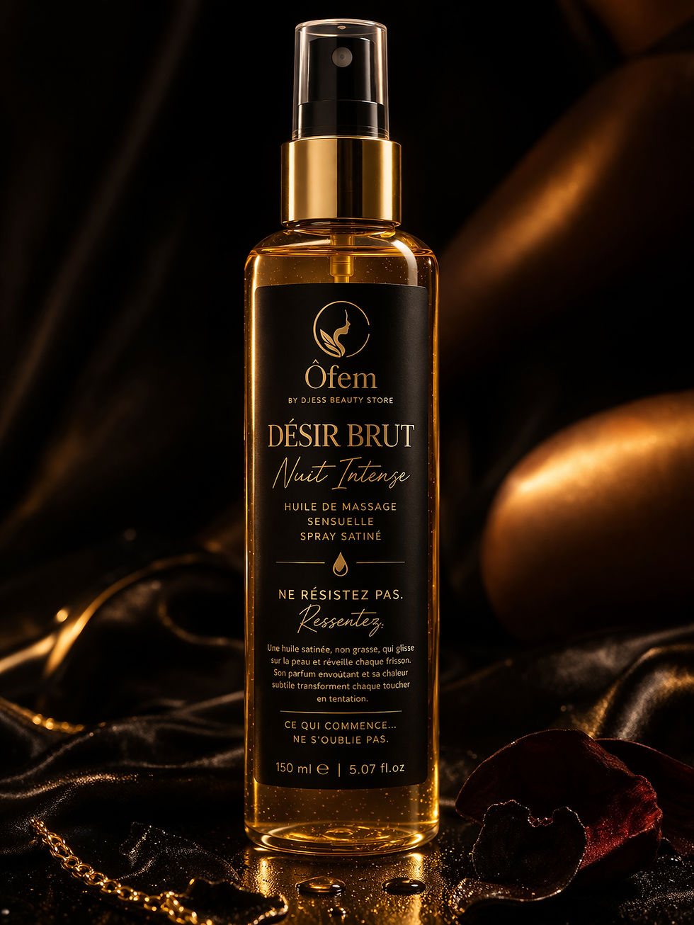 Thumbnail: DÉSIR BRUT – Nuit Intense  huile de massage sensuelle  satinée 
