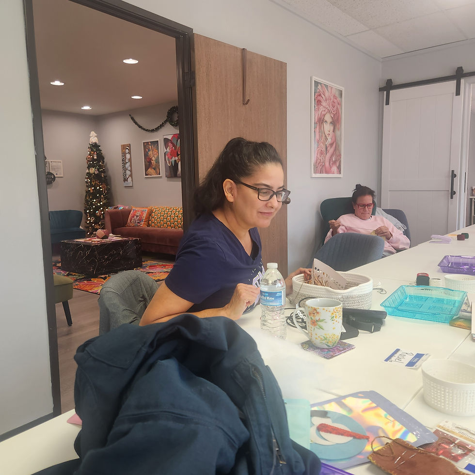 Embroidery Club joined us in felt Ornaments