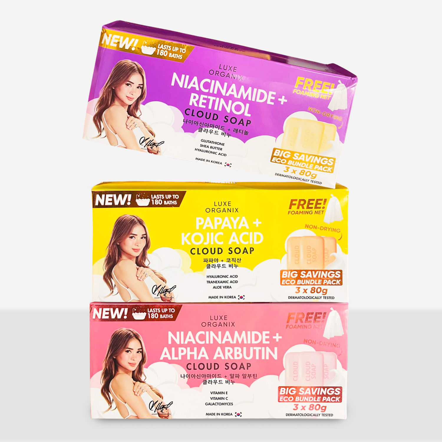 LUXE ORGANIX NON-DRYING CLOUD SOAP (3X80G)