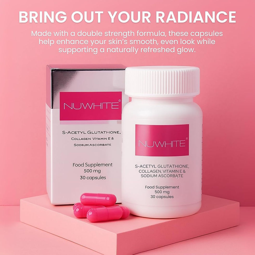 Thumbnail: NU WHITE S-ACETYL GLUTATHIONE FOOD SUPPLEMENT 30 CAPSULE