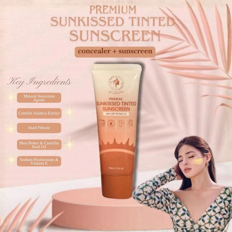 Thumbnail: MS TSUNG ESSENTIALS PREMIUM SUNKISSED TINTED SUNCREEN WITH SPF50 50G 50ML