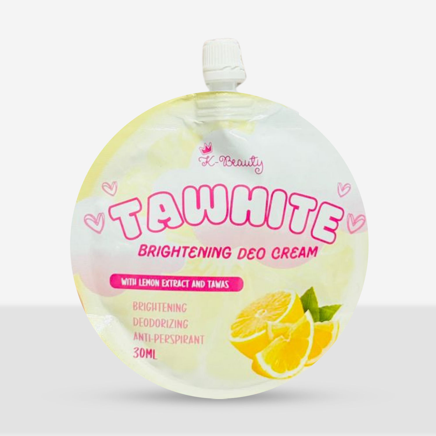 K-BEAUTY TAWHITE BRIGHTENING DEO CREAM WITH LEMON EXTRACT AND TAWAS 30ML