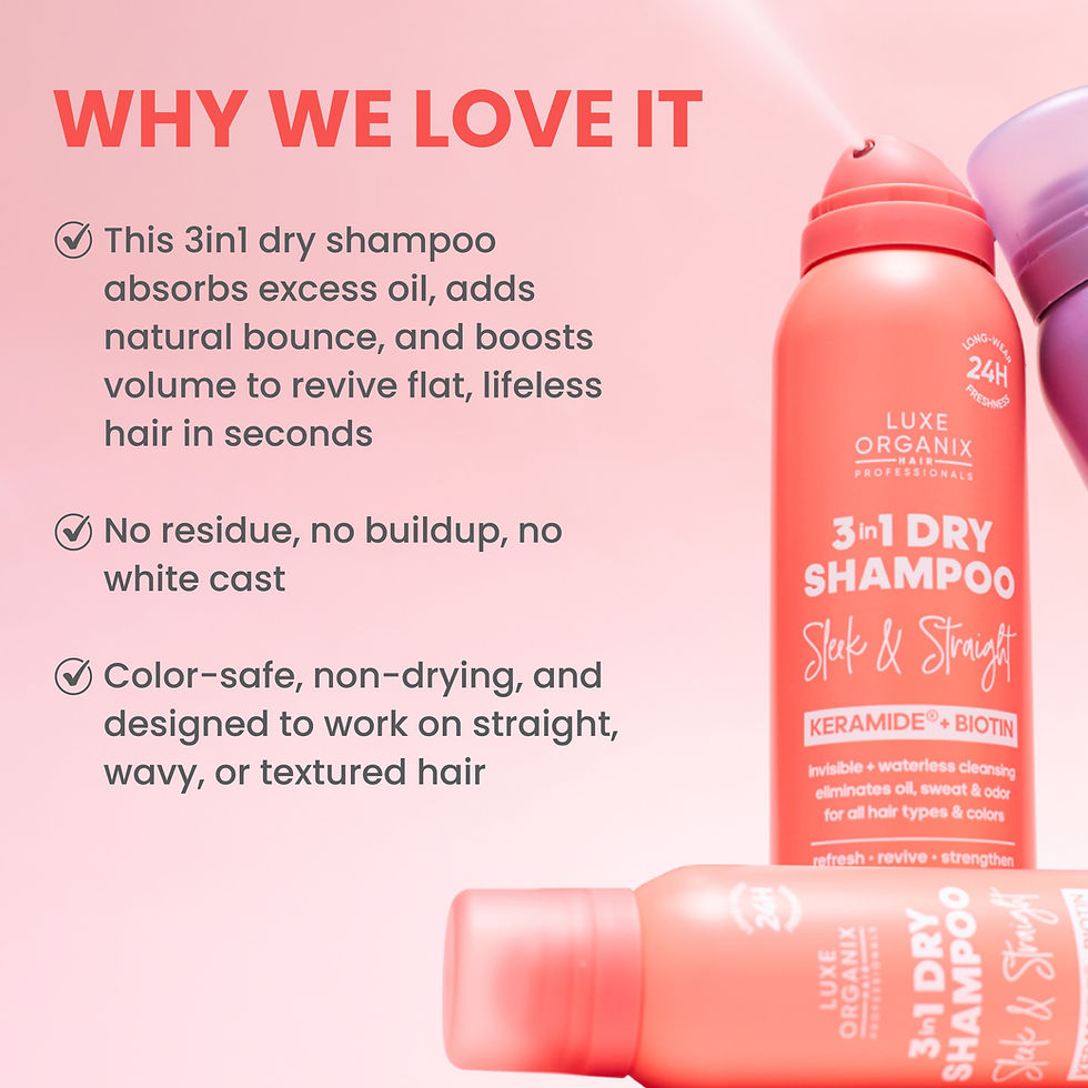 Thumbnail: LUXE ORGANIX 3 IN 1 DRY SHAMPOO SLEEK & STRAIGHT FLORAL BLOOM 110ML