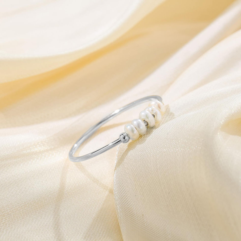 Thumbnail: Lil' Pearls RING - GOLD PLATED