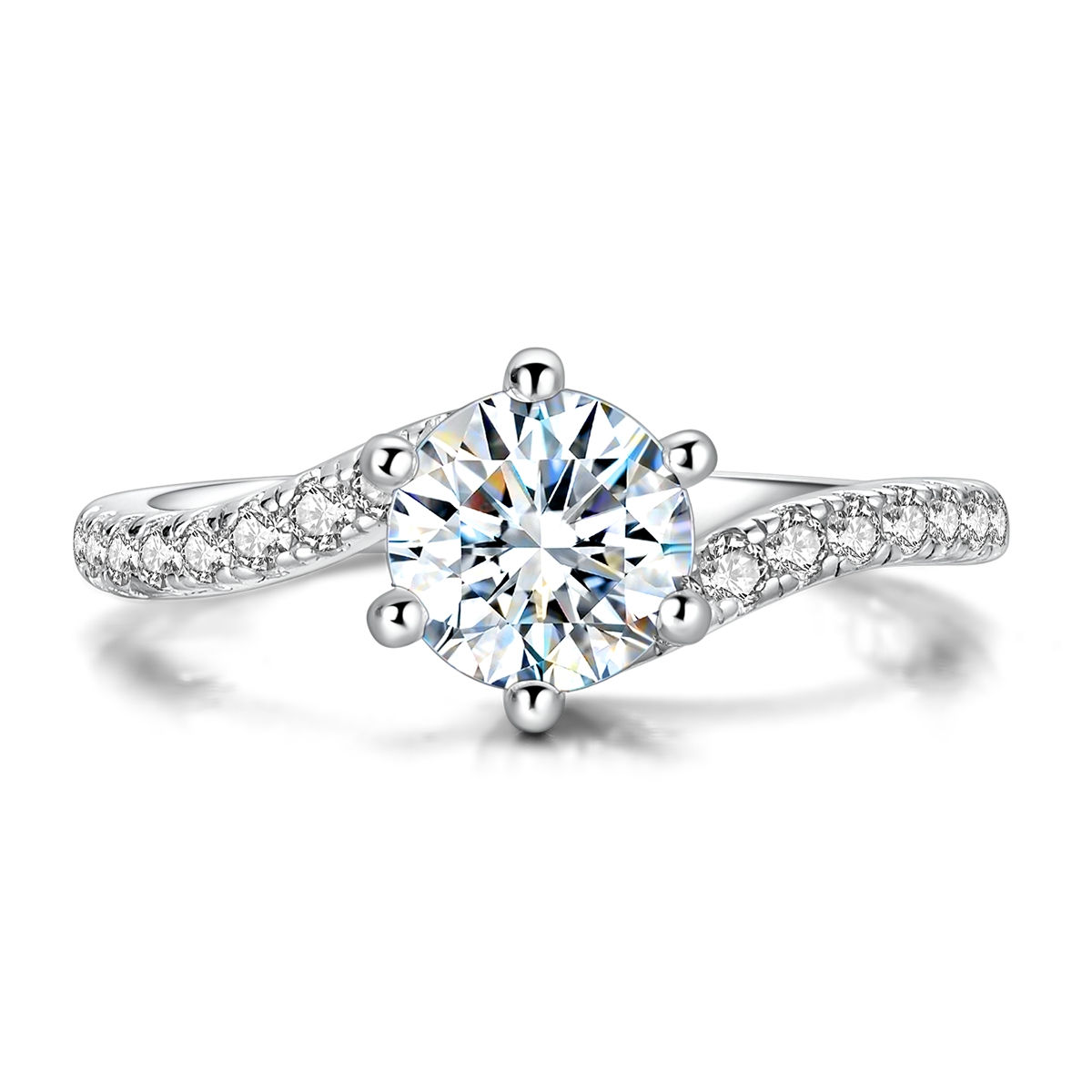 Moissanite Engagement Ring - S925