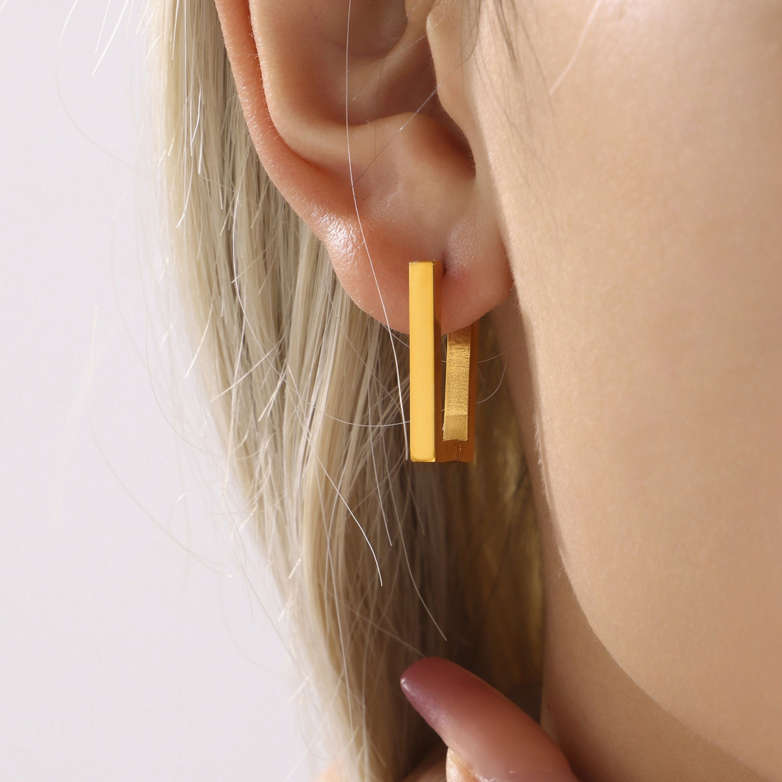 Modern Earrings - Gold Plated