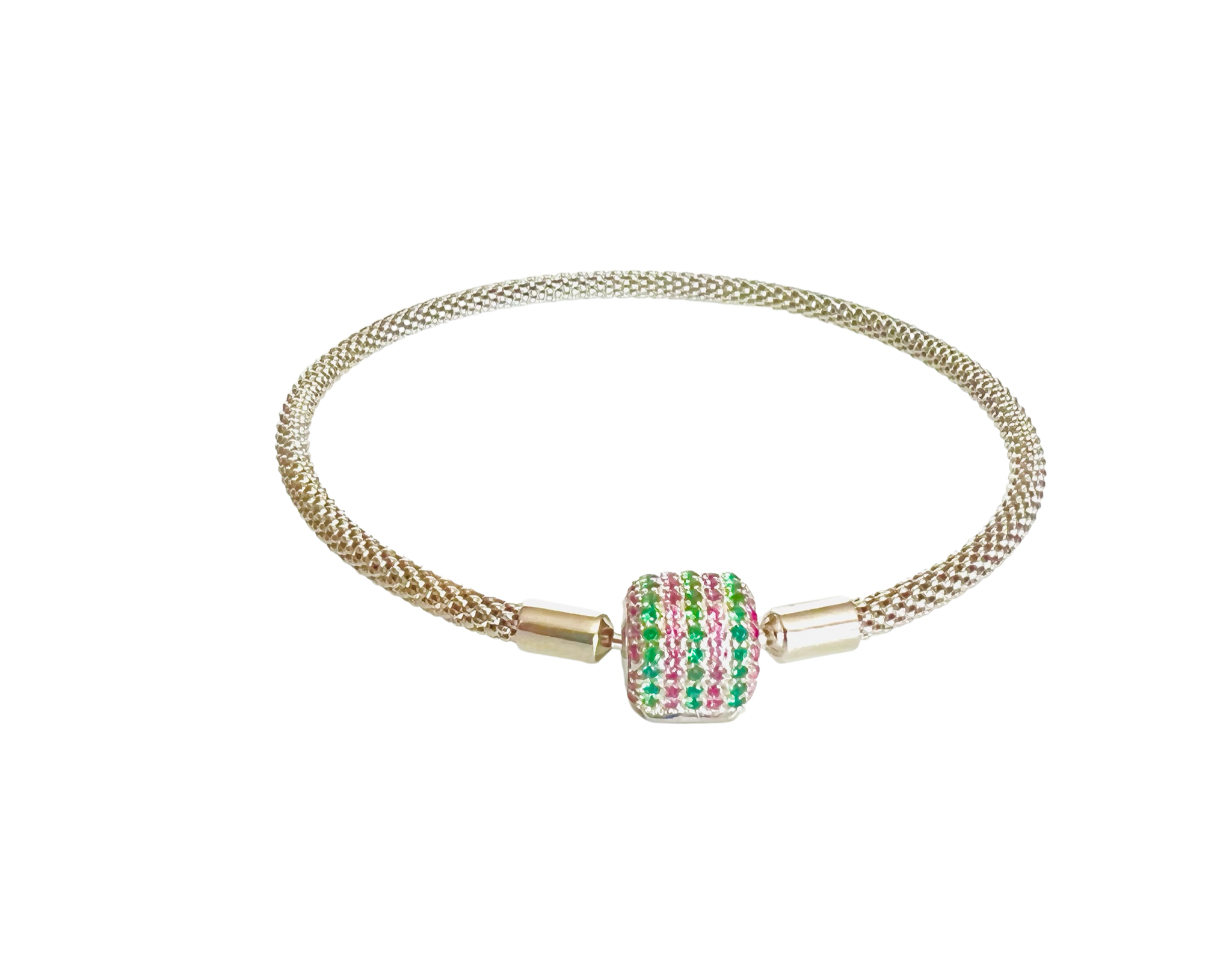 Jericho Pavé Bracelet (Silver-P/G Clasp)