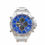 Miniatura: Reloj de acero con fundo azul