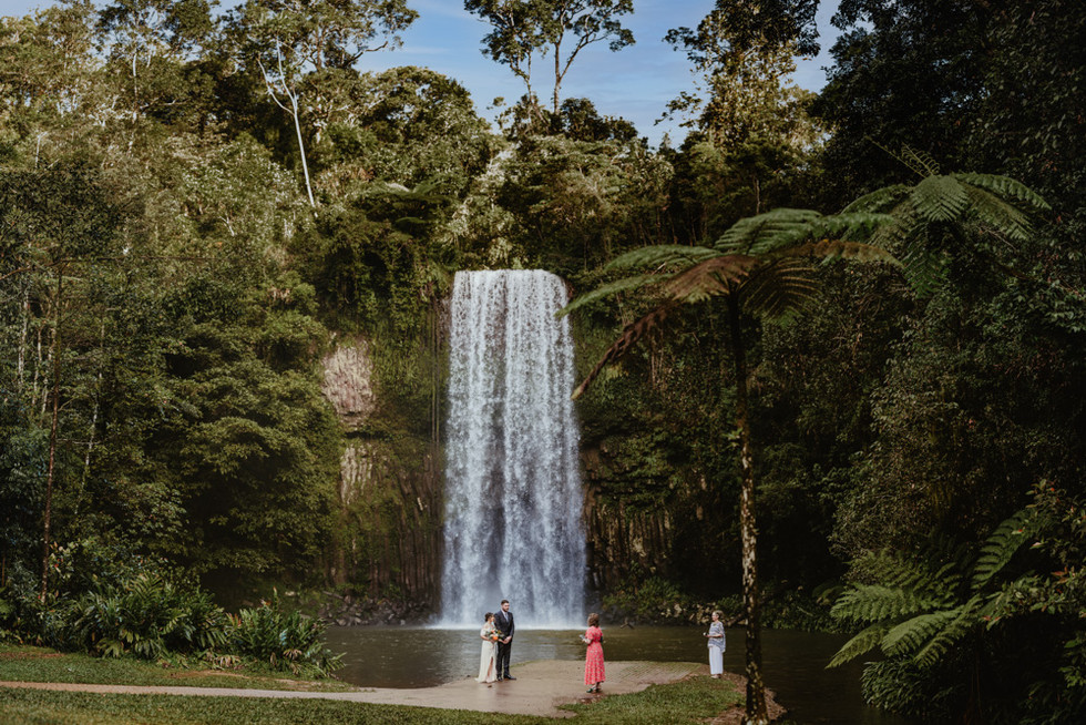 Elopement at Millaa Millaa Waterfalls is an unforgettable experience.