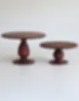 Tear Drop Stand Dark Wood.webp