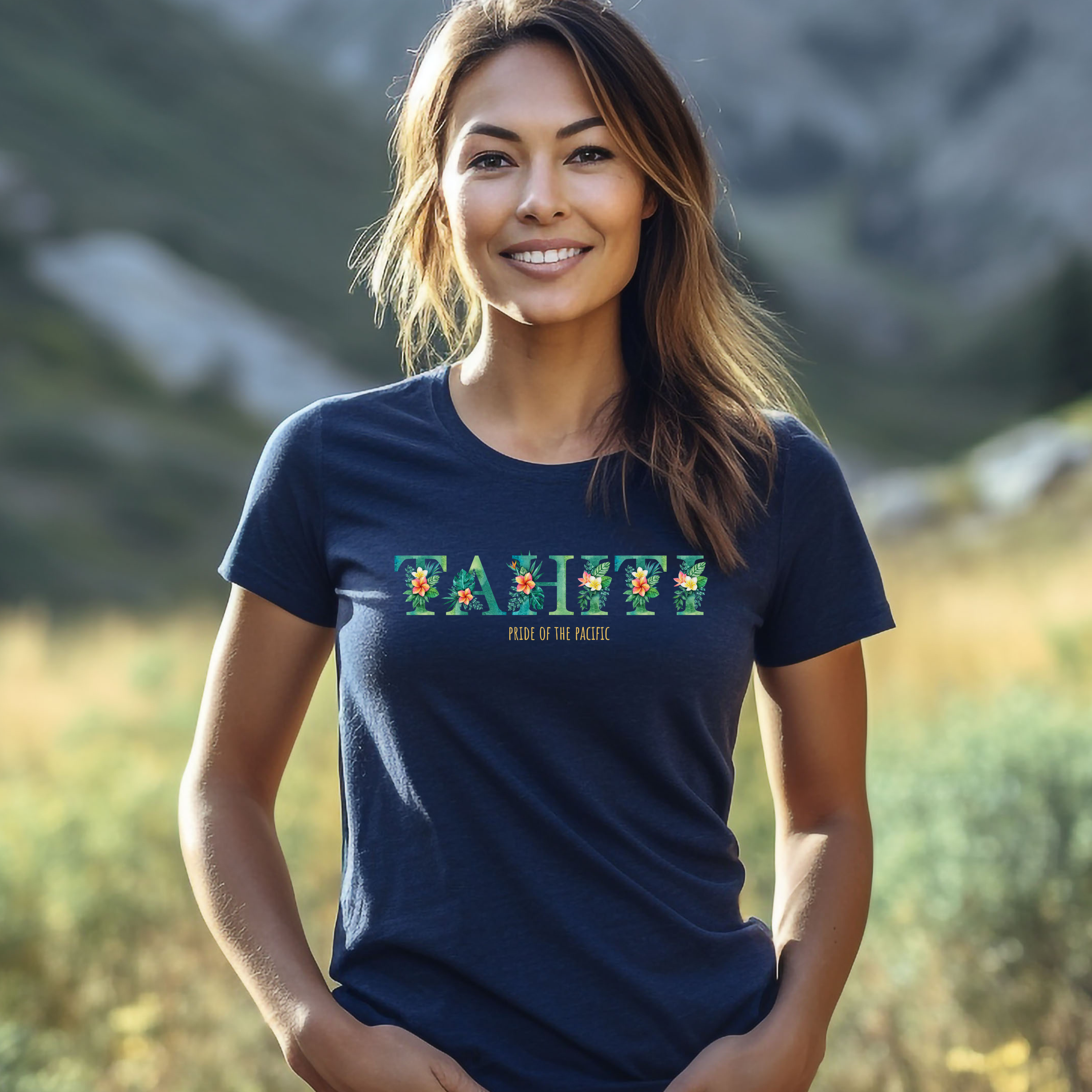 Tahiti Pride of the Pacific Navy Blue T-Shirt
