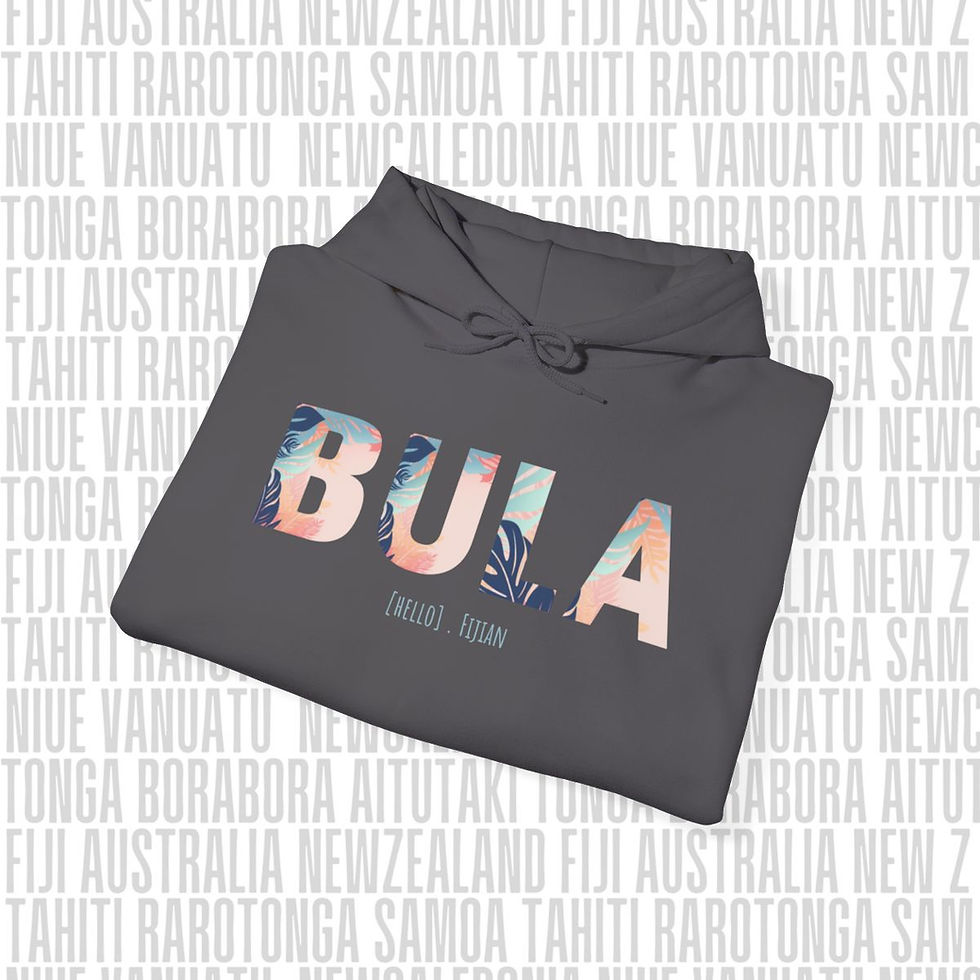 Thumbnail: Bula Fiji Hooded Sweatshirt - Charcoal