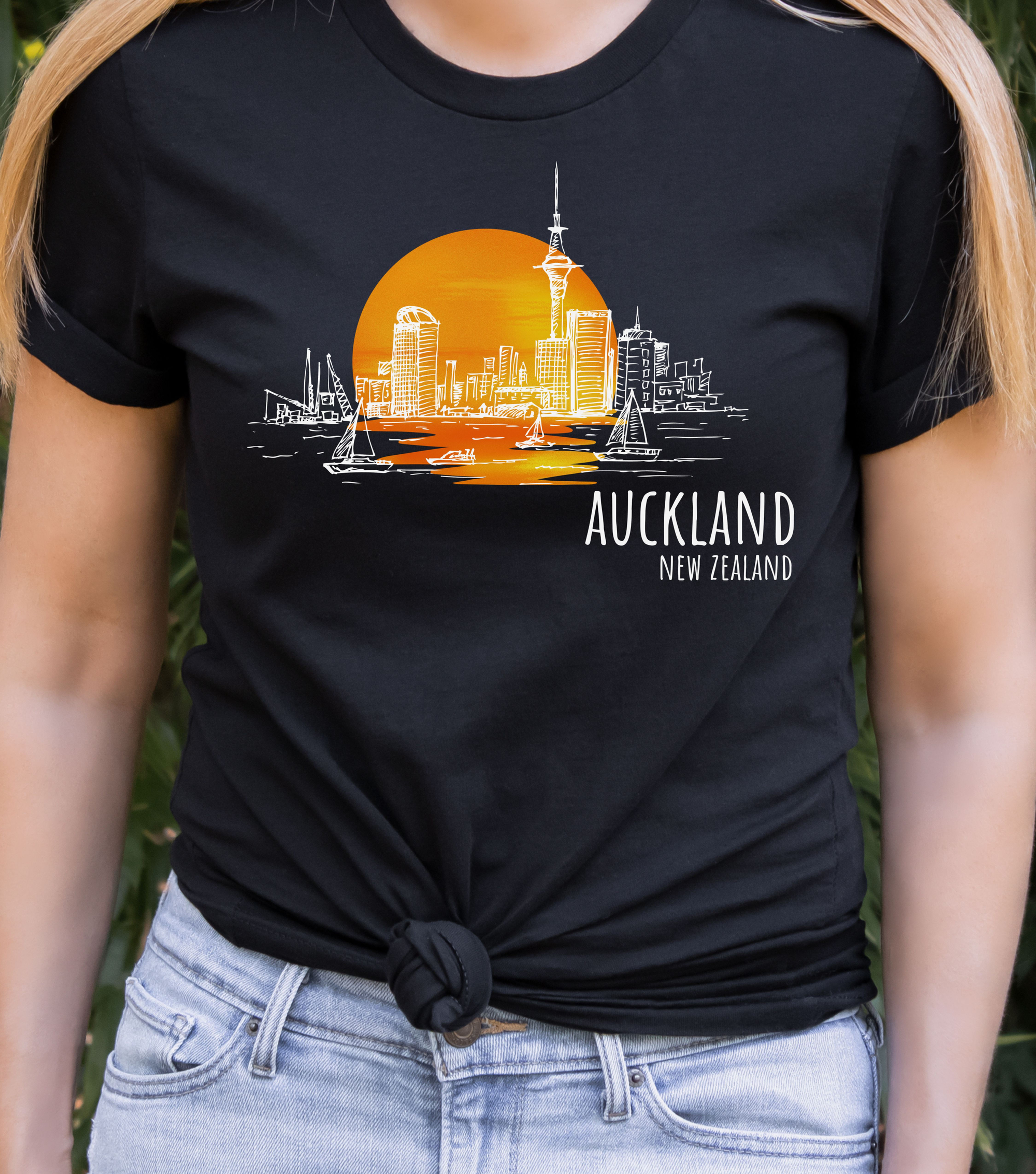 Auckland New Zealand Crew Neck T-Shirt