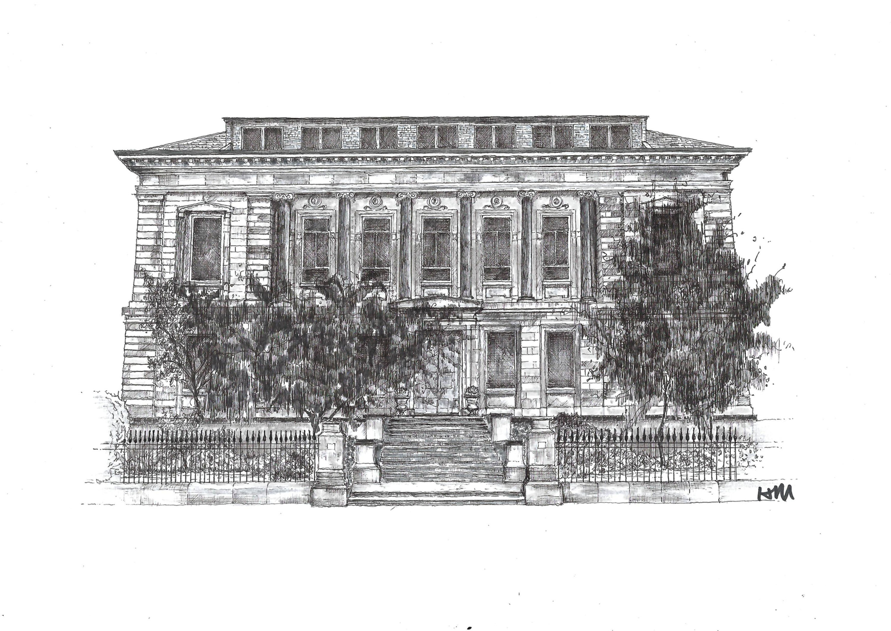 Original Drawing of The Glasgow Academy, Colebrooke Street, Glasgow