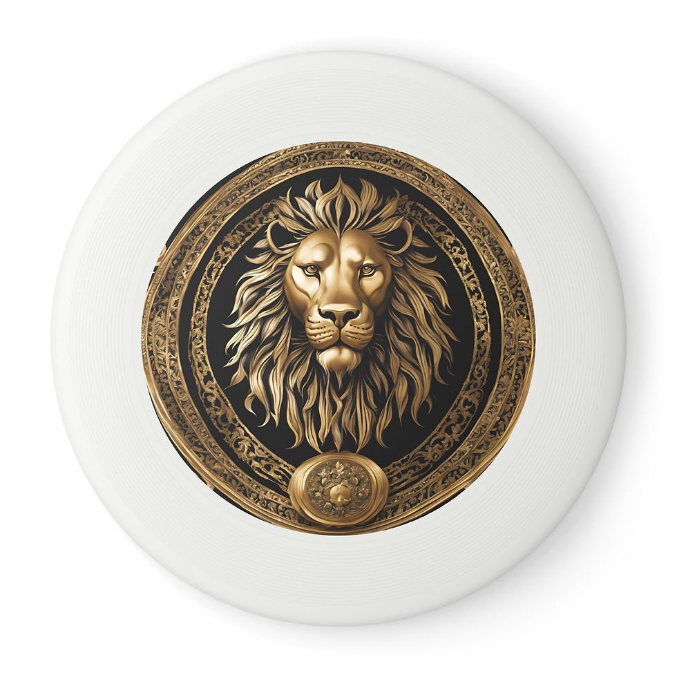 Thumbnail: Golden Lion Design Frisbee for Outdoor Fun and Games
