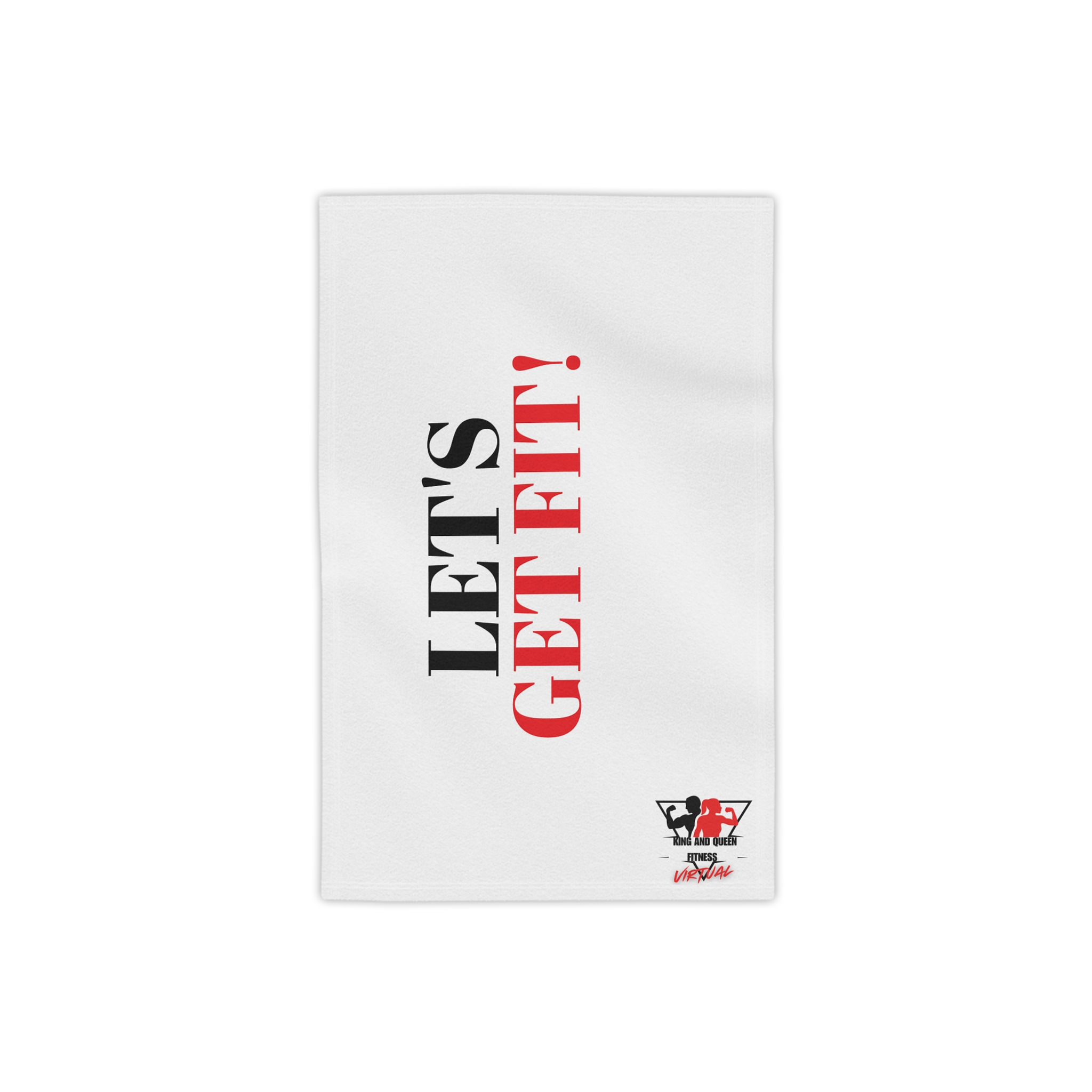 King and Queen Fitness Virtual, Custom "Let's Get Fit" Beach Towel