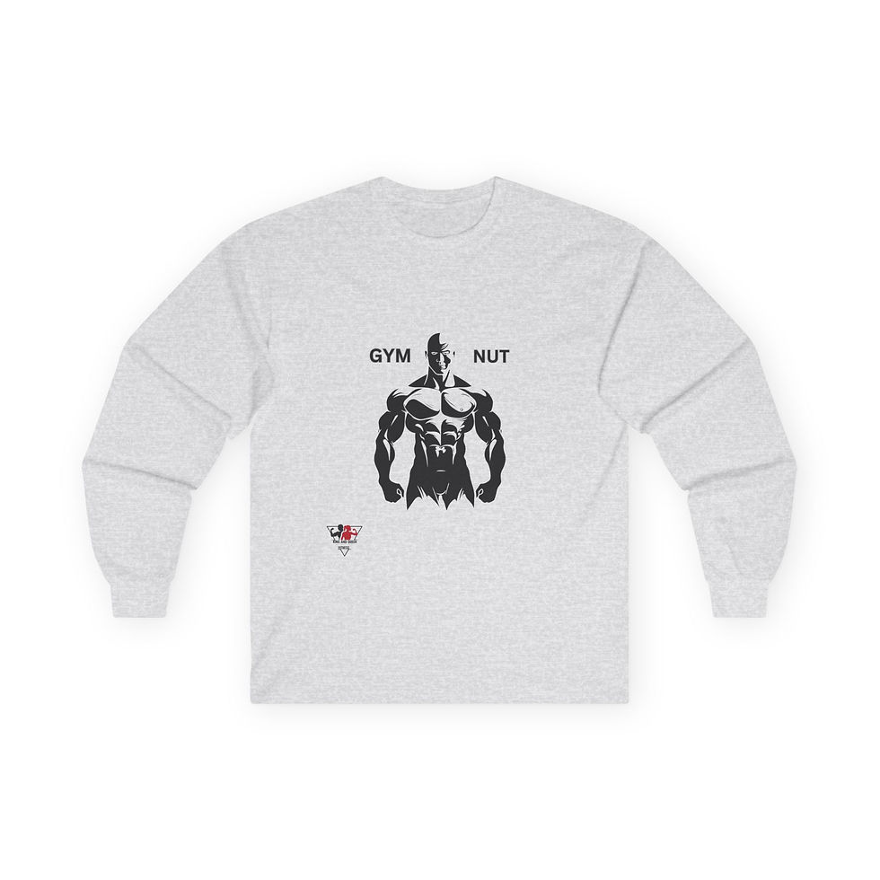 Thumbnail: Gym Nut Long Sleeve Tee — Plain Fitness Workout Shirt