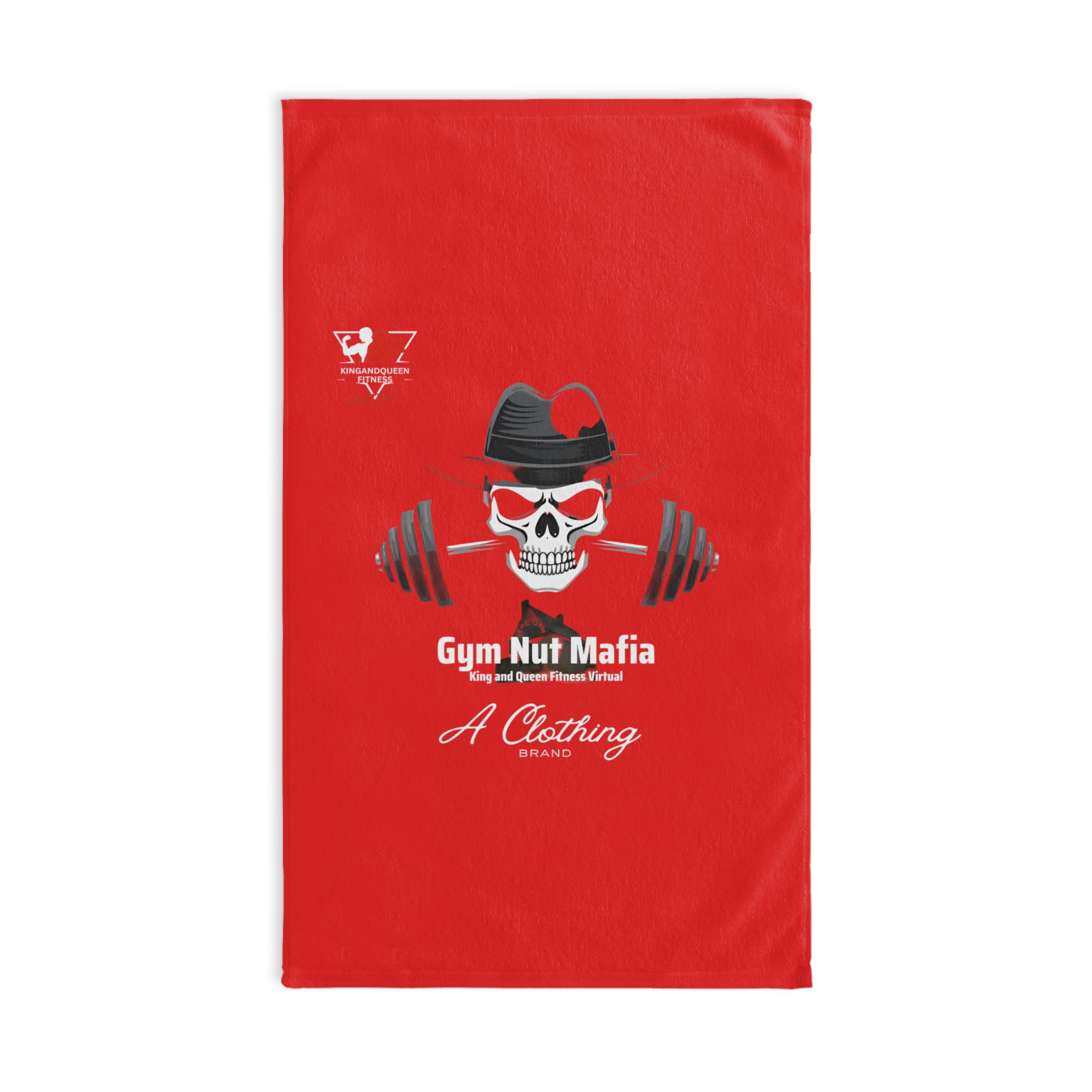 Gym Nut Mafia Skull Barbell Hand Towel — Gym Workout Fitness Towel