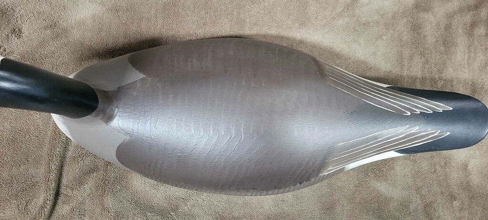 Thumbnail: Christmas Goose  decoy by R. Madison Mitchell