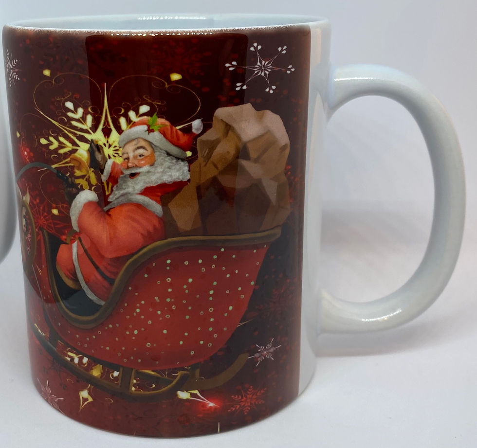 Santa Clause with sleigh mug