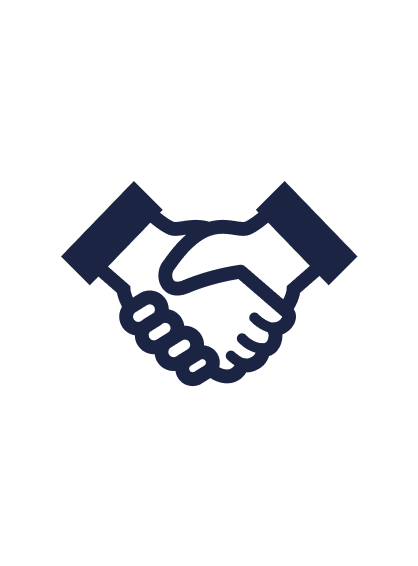 Zwei Hände schütteln sich: Partnerschaft